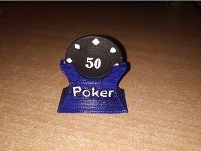 poker chip stand decor pokerchip pokerchips chips 3d print model - Mito3D