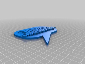 my customized magnetic comic signspeech bubble ii art 3d print model - Mito3D
