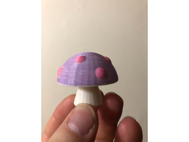 cartoon mushroom 3D print model - Mito3D