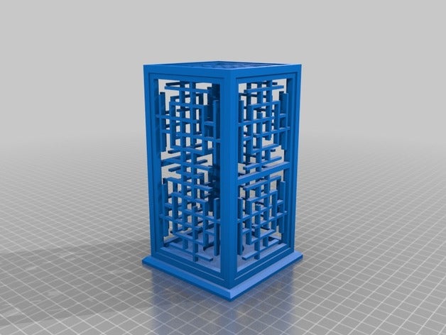 kumiko tea light lantern 5 decor tealight 3D print model - Mito3D