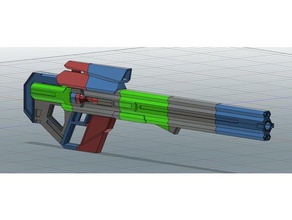 x-com 2 darklance fusil de sniper en pleine taille miniature 3d l'impression alien arme à feu du jeu vidéo xcom 3d print model - Mito3D