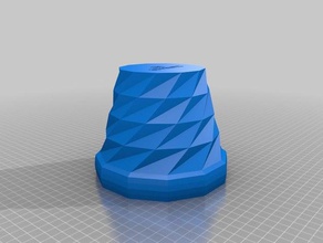 triangulada vaso de flores 5mm espessura parede hobby 3d print model - Mito3D