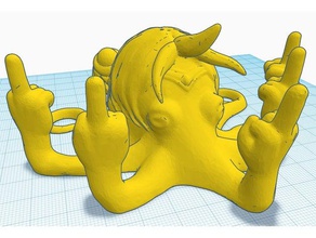 fuckofftopus Mond Tee-Licht Kreaturen led octopus sailor moon 3d print model - Mito3D