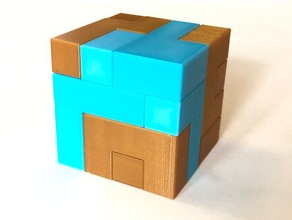 la convolution d'un puzzle puzzles Puzzle en 3d burr 3d print model - Mito3D