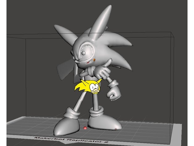sonichu redone accurately art 3D print model - Mito3D