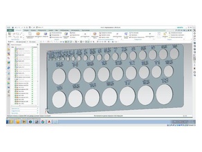 la règle des cercles de différents diamètres bureau 3d print model - Mito3D