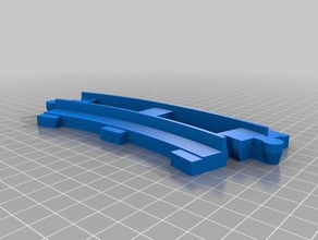 duplo pista curva padrão remix brinquedos jogos faixas trem lego 3d print model - Mito3D