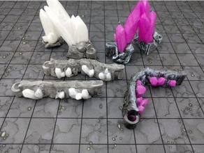 dungeonsticks caverns kristal mağara oyuncak oyun aksesuarlar 28 mm dnd dungeons dragons minyatür iş ortamına uygun olmayan pathfinder arazi wargaming 3d print model - Mito3D