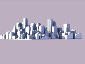 chicago città modello gli edifici le strutture architettura art deco paesaggio urbano highrise illinois moderna office in scala skyline grattacielo 3d print model - Mito3D