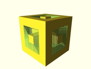 attraversato cubo 3d la stampa test 3d print model - Mito3D