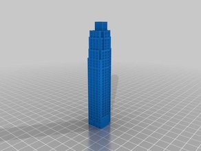 david stott edificio gli edifici le strutture architettura art deco città detroit highrise michigan skyline grattacielo torre urbano 3d print model - Mito3D