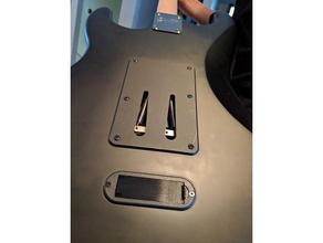 squier stratocaster Pil kapağı diğer Kapı gitar müzik 3d print model - Mito3D