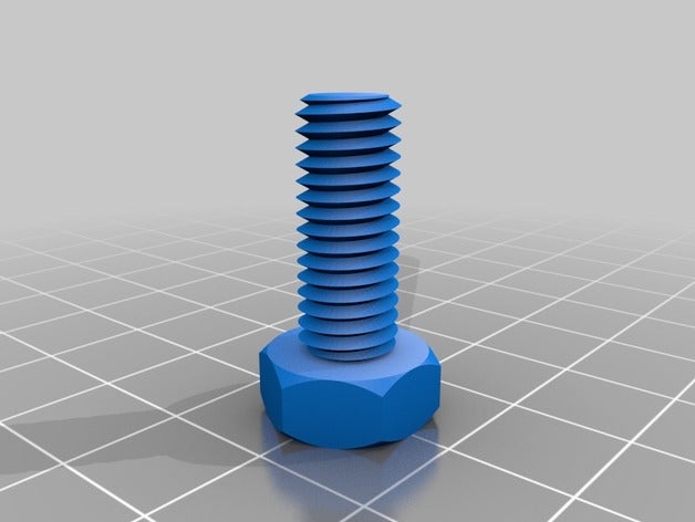 tornillo esagonale m8x125x20 parti personalizzato 3D print model - Mito3D