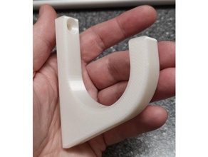 yet another wall hook double size organization cable holder hanger 3d print model - Mito3D