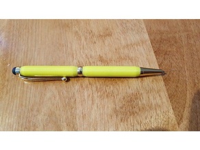 slimline pen kit vorne hinten 7 mm Loch 3d drucken 3d print model - Mito3D