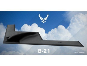 b-21 raider Fahrzeuge 3d-Modell air force Flugzeug bomber einfach drucken erste Modell Nurflügler Militär minimaker xyz da vinci 3d print model - Mito3D
