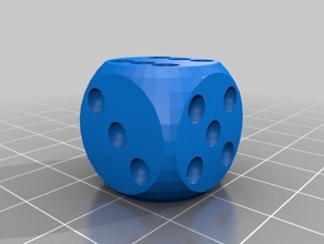 my customized customizer 6-sided gaming dice 3d print model - Mito3D
