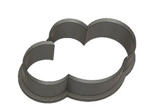bulut kurabiye kalıbı 3d baskı cookiecutter 3d print model - Mito3D