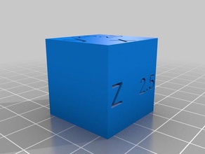 my customized parametric test cube 3d printing tests 3d print model - Mito3D