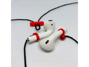 airpod pals audio aria gemme pod baccelli airbuds airpods apple air connector ear earbuds headphones holder jewelry necklace necklaces retainer saver sling strap string wearable wire 3d print model - Mito3D