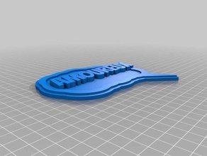 meine angepasste magnetische comic-signspeech bubble ii Kunst 3d print model - Mito3D
