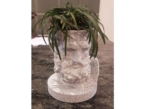 human head flower pot herakles outdoor garden bust plant 3d print model - Mito3D