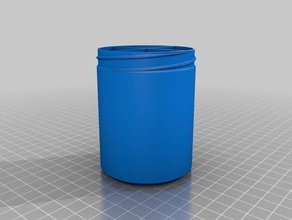 60 80 container Rändelmutter Deckel Container angepasst 3d print model - Mito3D