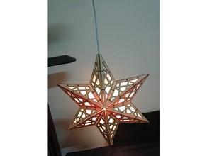 star lamp decor lasercut 3d print model - Mito3D