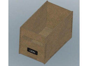 paramétrico caixa de madeira lidar com etiqueta organização cnc 3d print model - Mito3D