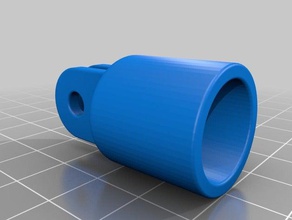 apoyo go pro macho vierte tubo diam 16 cámara 3d print model - Mito3D