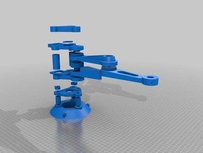 my customized parametrized scara robotic arm 1200+ payload robotics 3d print model - Mito3D