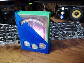keyforge deckbox più ampio si adatta dragon shield maniche giocattolo gioco accessori 3d print model - Mito3D