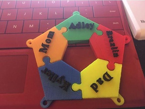 peça do quebra-cabeça chave de cadeia 3d impressão 3d print model - Mito3D