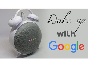 retro alarm clock stand google home mini snap together other nightstand 3d print model - Mito3D