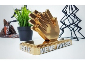 meme awards trophy pewdiepie video other memes 3d print model - Mito3D