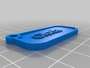 mi tecla personalizada etiqueta de gloria llaveros 3d print model - Mito3D