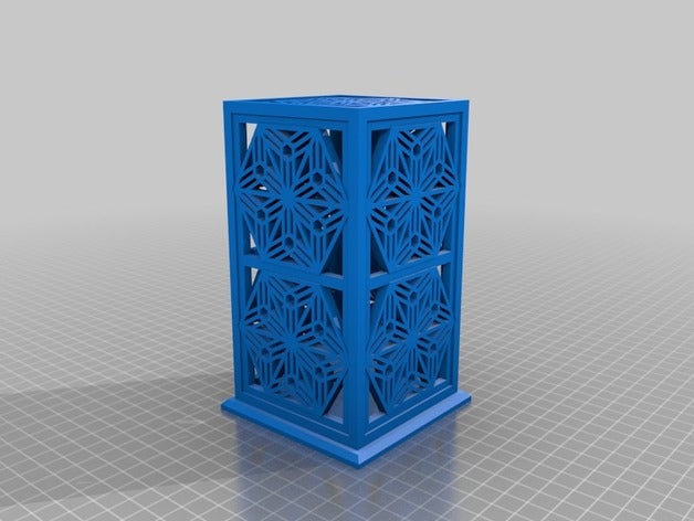 kumiko té a la luz de linterna 7 decoración candelita 3D print model - Mito3D