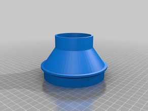 4 inch 2 dust collector adaptor rev1 parts customized 3d print model - Mito3D