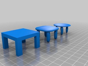 Tabellen Modell Möbel 3d print model - Mito3D