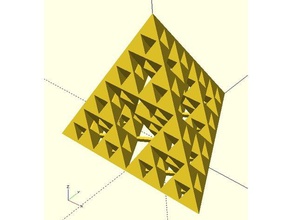 sierpinski tetrahedron buildings structures 3dprintable 3d fractal openscad 3d print model - Mito3D