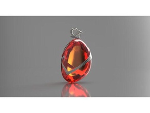 mox amber dominaria magic gathering jewelry mtg pendant 3d print model - Mito3D