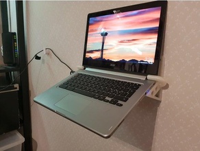 laptop wall mount computer 3d print model - Mito3D