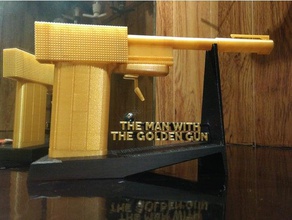 stand pistola de ouro adereços 3d print model - Mito3D