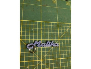 porte cl&eacutes malika i segni loghi portachiavi porte-clefs 3d print model - Mito3D