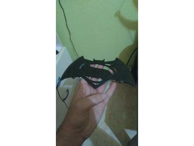 custom batarang batman superman props logo bvs 3D print model - Mito3D
