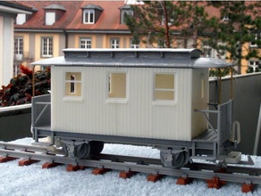 s&aumlchsischer personenwagen 107kwagen passend zu 400667 1k şey lokomotive hobi 122 45 mm g-ölçek ful model trenler tren spur 3d print model - Mito3D