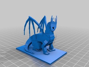 statue de dragon sculptures l'art 3d print model - Mito3D