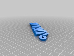 il mio personalizzato iamburnystext nome keyfob portachiavi organizzazione 3d print model - Mito3D