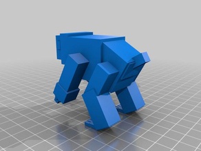 blocky monkey toys games 3d print model - Mito3D