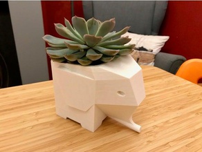 elephant plant pot outdoor garden 3d print model - Mito3D